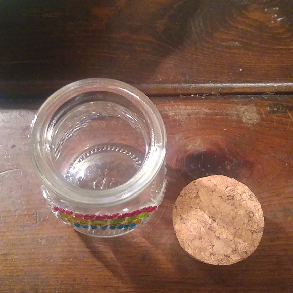 Hand Decorated Rhinestone Stash Jar - Picture 3 of 3